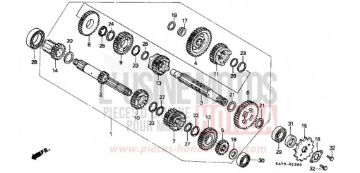 BOITE DE VITESSES NX125K de 1989